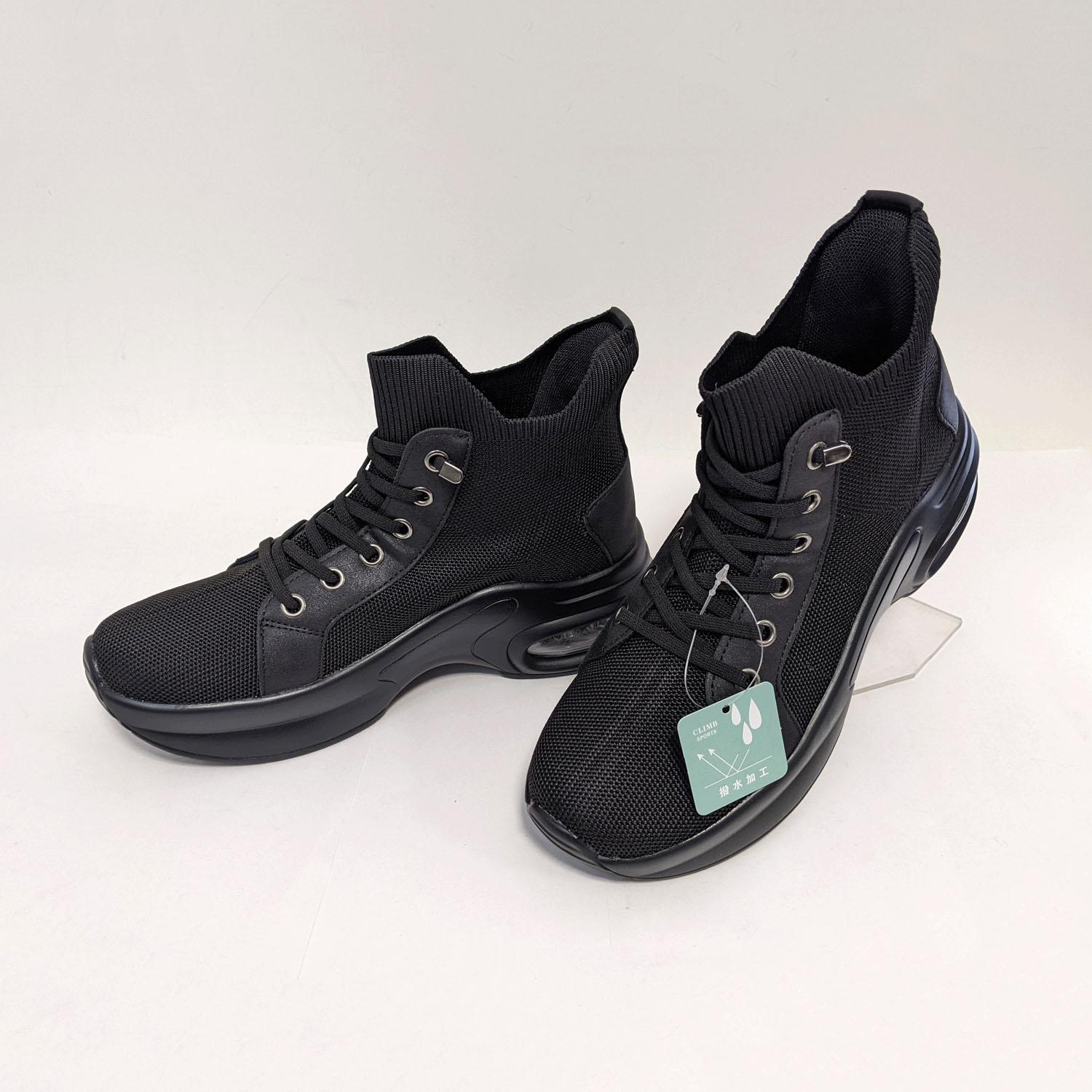 CLIMB FOOT SLIDEZ 撥水加工ハイカットスニーカー ブラック 22.5CM