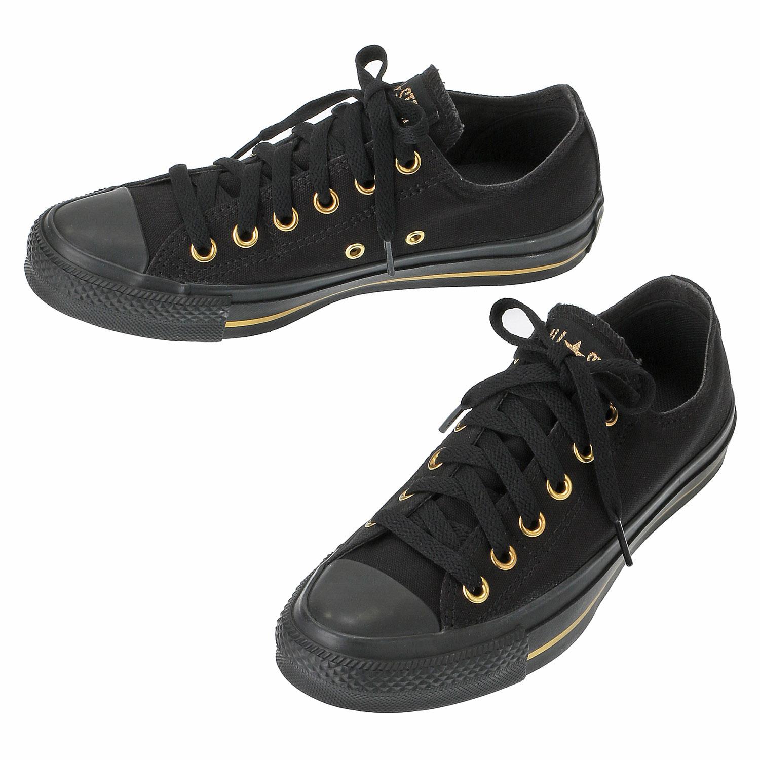 CONVERSE ALLSTAR GOLDSTRIPE SLIP OX 黒いこと 24.0コマーシャル
