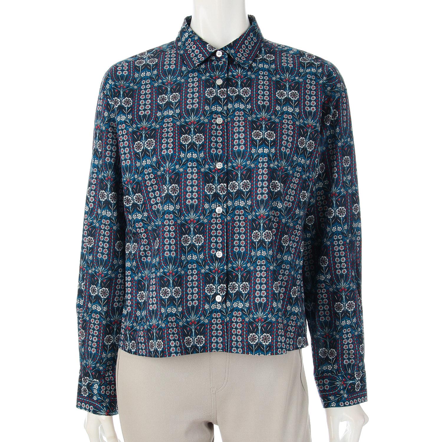 Parkes LIBERTYドロップボックスシャツ ネイビー M