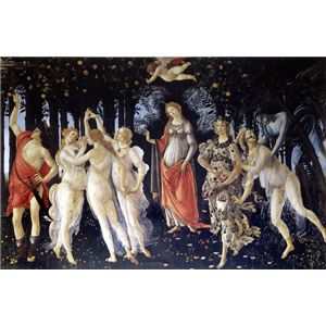 世界の名画シリーズ、プリハード複製画 サンドロ・ボッティチェルリ作 「春＜プリマベーラ＞」（額縁付）【代引不可】｜aline 2号店