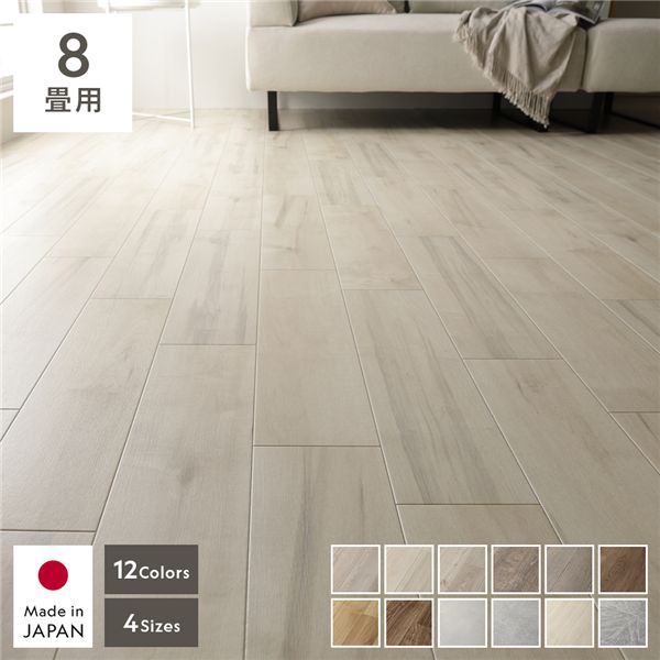 クッションフロア 2枚入り 8畳用 約182×360cm ラスティックメイプル 日本製 国産 はっ水 撥水 抗菌 抗ウイルス 防カビ 防かび 防炎 敷くだけ 簡単 ホットカーペット 床暖房対応 クッション性 フロアシート フロアマット クッションマット リビング ダイニング【代引不可】