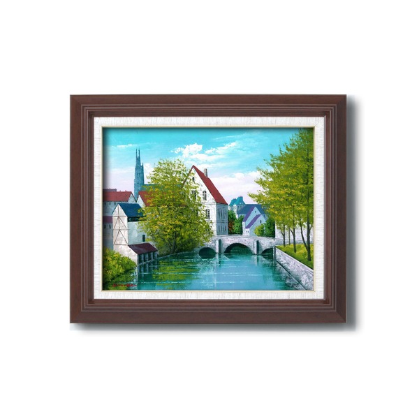 油絵額 フレームセット F6号 広瀬和之「シャトル風景」 433×525×50mm 化粧箱入り 額縁 額 フレーム