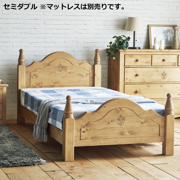 臥榻 211×123×90糎 虚蝉ダブル 自然的赤銅色 木製 すのこ臥榻 臥榻ひな形 精神的な統合品 マットレス別売 ひな形のみ【代引不可】