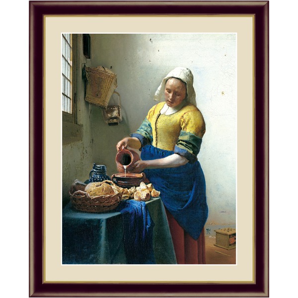〔 フェルメールの代表作 〕 F6号 牛乳を注ぐ女 ヨハネス・フェルメール Johannes Vermeer