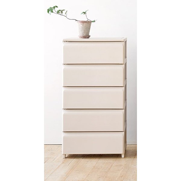チェスト 収納家具 〔L5段 ベージュ〕 タンス 工具不要 簡単組み立て ROOM＆HOME デイリー 組立式 引き出し 15,291円