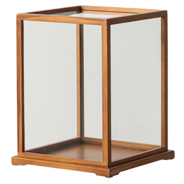 クラシックショーケース コレクションケース 約W28&times;D28&times;H36cm ブラウン インテリア家具 ディスプレイケース 完成品｜aline 2号店