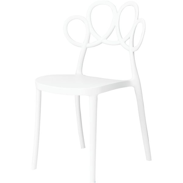 パーソナルチェア 約幅50.5×奥行54×高さ83.5×座面高44.5cm ホワイト スタッキング 省スペース リビング 完成品