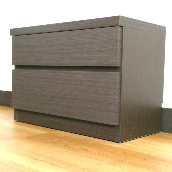 頑丈薄型チェスト/座れる収納ベンチ【2段 幅60cm ブラウン木目調】 奥行30cm 日本製 『ウスピッタ』【完成品】