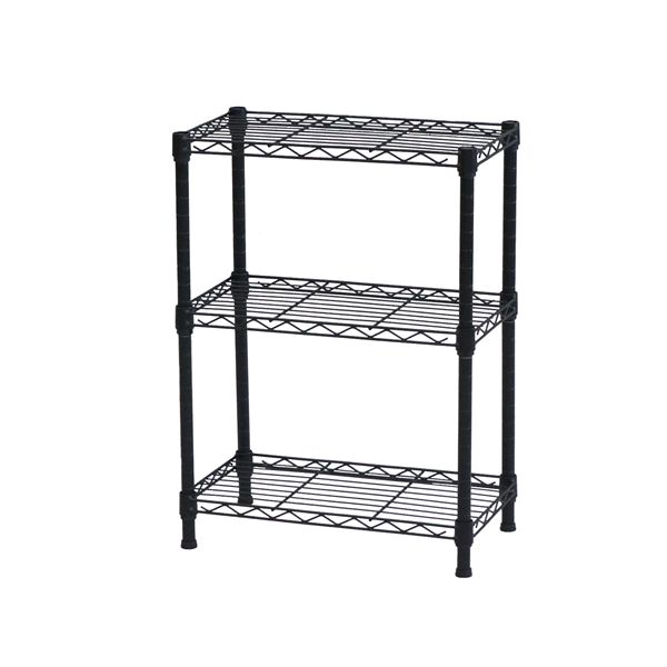 NERO19φ 3段セット 約幅45cm 奥行25cm 高さ62cm ブラック 組立品【代引不可】
