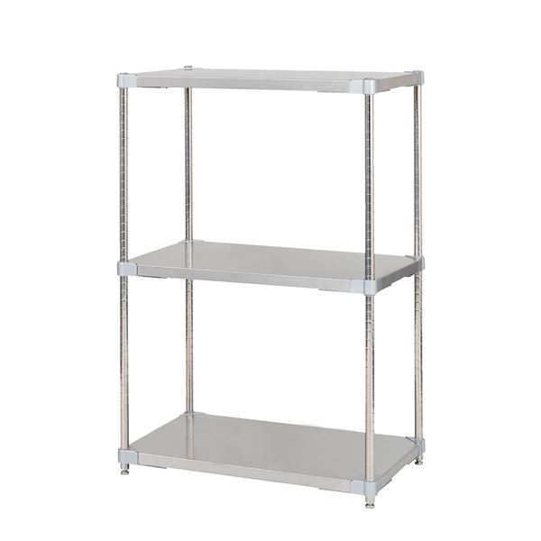 ステンレス シェルフ 46×76cm 3段 H120cm 日本製 耐錆 耐薬性 耐久性 冷蔵 冷凍 高温多湿対応 収納棚 オープンラック 組立式