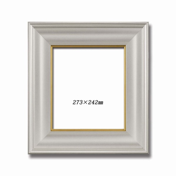 〔 金色紙額 高級色紙額 〕 輝く金フレームの色紙額 金色紙 マット付き 273×242mm シルバー 額縁 額 フレーム