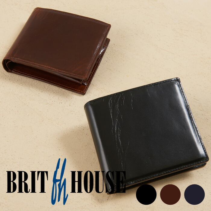 Brit house　ブリットハウス　オイルホース　二つ折り財布　二つ折りウォレット　小銭入れ付き　馬革　高級本革　日本製　ビジネス　ギフト　プレゼント　贈り物　メンズ　レディース 楽天市場】ブリットハウス 二つ折り財布 オイルホース Brit house 二
