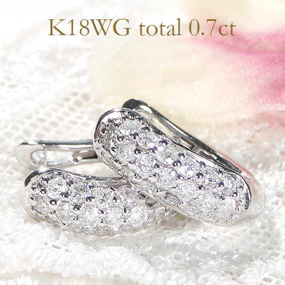 楽天市場】Pt900/K18YG【1.0ct】ダイヤモンド パヴェ ピアスダイヤ 18