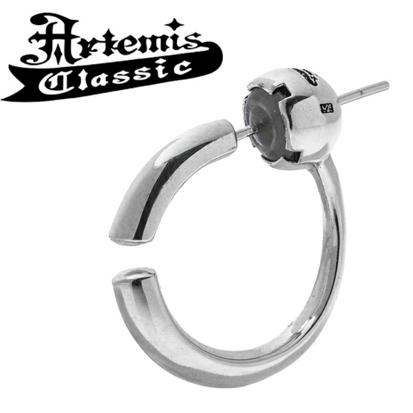 アルテミスクラシック テクスチャーcカットフープピアス 1p 片耳用 Artemis Classic フープピアス メンズピアス シルバー925 アルテミスクラッシック ブラック系キレイ目ファッションの必須ブランド スタッドピアス 最大65 Offクーポン