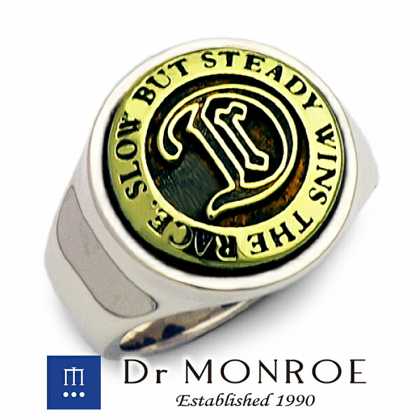 Dr MONROE ドクターモンロー コンチョカレッジリング コンチョ カレッジ 英語 英字 英文 メッセージ Dr MONROE ドクターモンロー 銀 シルバーアクセサリー ミニマルなデザイン・大人の深みとさり気なさが最高に引き立つアクセ ブランド シルバー925 シルバー