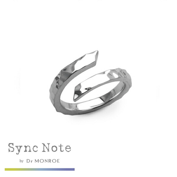 Dr MONROE ドクターモンロー シンクノート シルバーウェーブスネークリング シンプル リング 波 スネーク Sync Note by Dr MONROE シンクノート バイ ドクターモンロー 身につけた人やその周囲の変化にシンクロしてその時々の 今を感じるアクセサリー シルバー 指輪