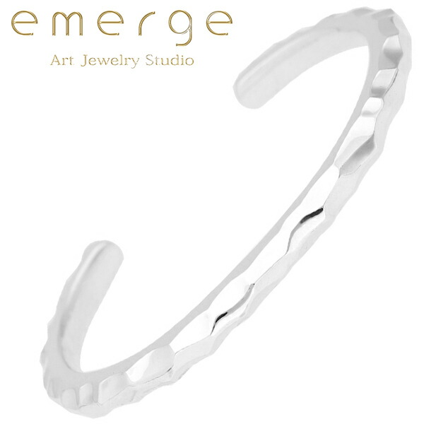 シルバー 波状エッジ バングル 楽天市場】emerge エマージュ ランダムエッジ バングル シルバー