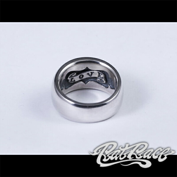 RAT RACE ラットレース R.A.W ドームドリング ナロー LOVE シルバーリング 7～30号 リング 指輪 メンズ シルバーアクセサリー シルバーアクセ リング 指輪 メンズ シンプル ドーム型 シルバーリング Rat Another World ラットアナザーワールド