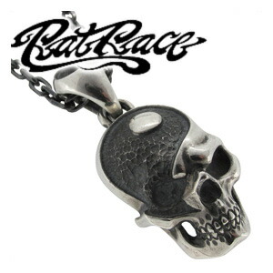 RAT RACE ラットレース タオ スカル シルバーネックレス シルバーアクセサリー メンズ ネックレス 男性用 スカル シルバーネックレス メンズ ペンダント シルバー925 RAT RACE ラットレース タオのマークが独創的な佇まい ドクロ ガイコツ 骸骨 陰陽師 メンズネックレス 62,557円