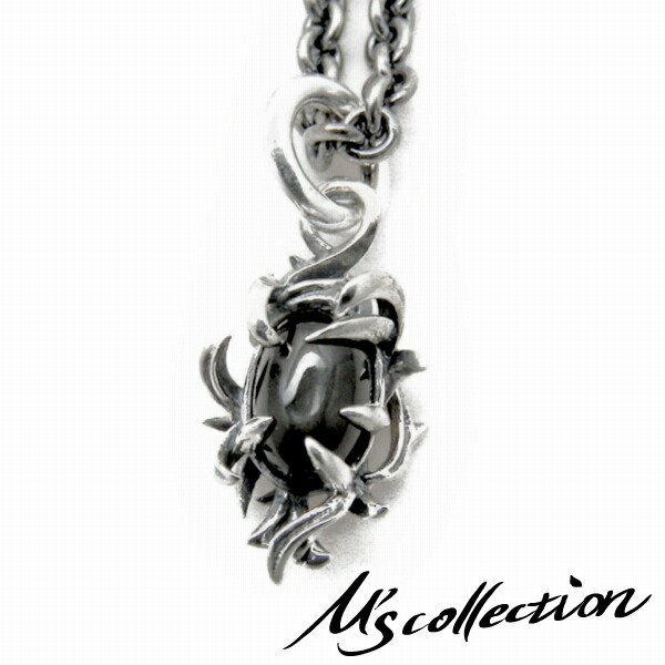 M's collection エムズコレクション シルバー925 テンタクルス ストーン チェーン付き 首飾り ペアアクセサリー メイドインジャパン ドメスティック 国産 日本製 有名ブランド ギフト おしゃれ メンズ ジュエリー レディース ペア アクセサリー 記念日