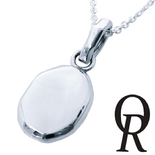 Quiet Room オーバル 槌目 プレート シルバー ネックレス チェーン付き メンズ レディース シンプル QRN-002 クワイエットルーム シルバーアクセサリー シルバーアクセ シルバーペンダント シルバーネックレス シンプル シンプルネックレス シンプルアクセサリー 大人 男性｜アリゼ