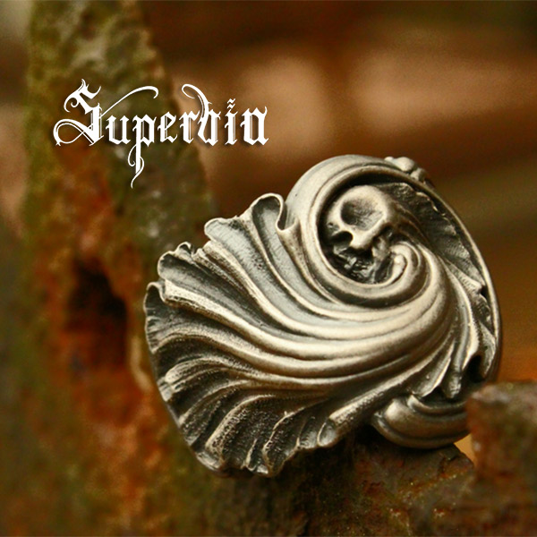 Superbia “自閉”リング 11号～27号 Rococo シルバーリング シルバー925 メンズ スペルヴィア スペルビア スペルヴィア Superbia 西洋美術やアンティークの趣を巧みに表現する国内ブランド ブランド ロココ美術 バロック グロテスク アンティーク ジュエリー ダーク 退廃