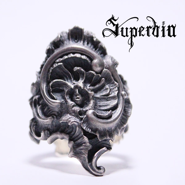 Superbia “白昼夢”リング 11号～27号 Rococo シルバーリング シルバー925 メンズ スペルヴィア スペルヴィア Superbia 西洋美術やアンティークの趣を巧みに表現する国内ブランド スペルビア ブランド ロココ美術 バロック グロテスク アンティーク ジュエリー ダーク 退廃