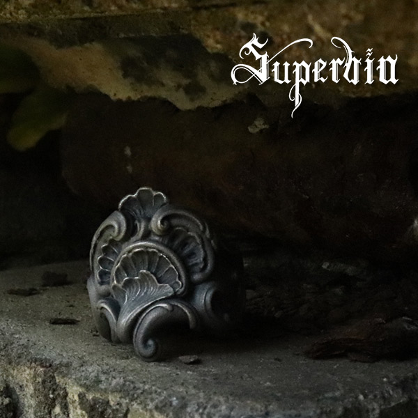 Superbia “スクルプトゥーラ”リング3 13号~27号 Rococo シルバーリング シルバー925 メンズ スペルヴィア Superbia 西洋美術やアンティークの趣を巧みに表現する国内ブランド スペルビア ブランド ロココ美術 バロック グロテスク アンティーク ジュエリー ダーク 退廃|アリゼ