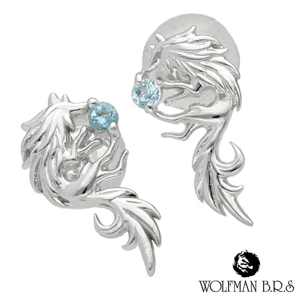 楽天市場】10K WG パルメット ウルフ ピアス 1P 片耳用