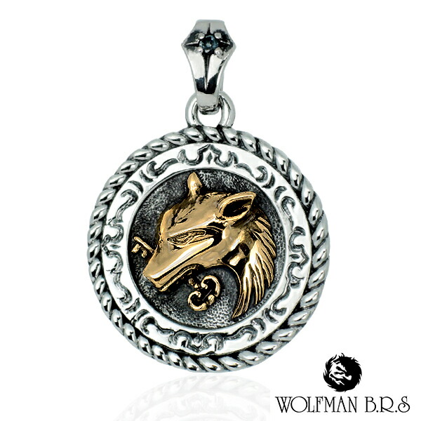 楽天市場】ペンダントトップ メンズ ロンリー ウルフ ペンダント