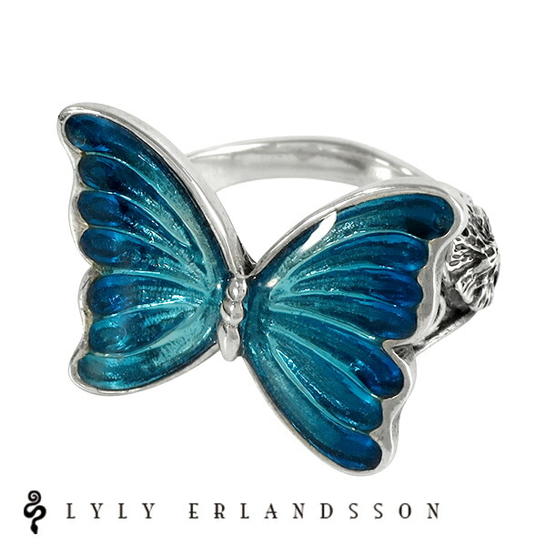 LYLY ERLANDSSON the MORPHO small 7号~25号 リリーエルランドソン リリー シルバー925 海外ブランド the MORPHO ザ・モルフォ リリーエルランドソン モルフォ蝶 正規取扱店 樹脂 レジン LYLY ERLANDSSON シルバーアクセサリー ブランド 美しい有機物をモチーフに|アリゼ