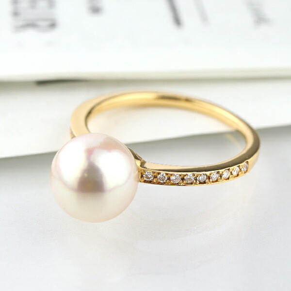 楽天市場】Pt900 天然 あこや真珠 リング 指輪 大粒 9.5mm