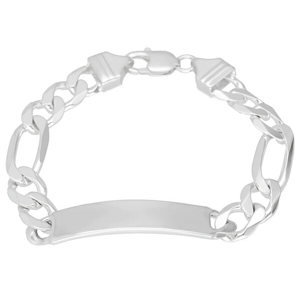 プレート フィガロチェーン シルバー ブレスレット 19cm シルバーブレスレット シルバー925 チェーン 鏡面 アクセ ジュエリー 自分用 贈り物 シルバーアクセサリー チェーンブレスレット プレートブレスレット きれいめ スタイリッシュ スターリングシルバー 腕回り 手首|アリゼ
