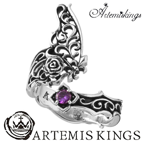 Artemis Kings パピヨン ローズ リング フリーサイズ アルテミスキングス バタフライ 蝶 メンズ レディース 男性用 女性用 銀指輪 メンズリング 男性用指輪 ブランド プレゼント 人気 かわいい おしゃれ