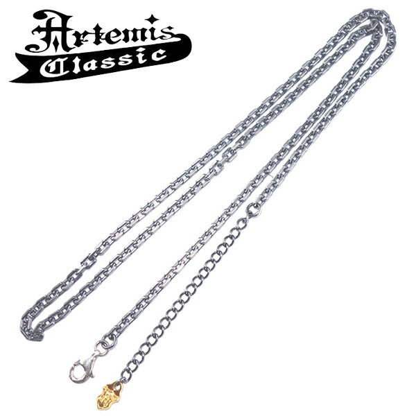 アルテミスクラシック 4面カットあずきシルバーチェーン2.5mm燻し アルテミスクラッシック Artemis Classic ネックレス チェーン あずきチェーン 小豆チェーン デザインチェーン 男性用 ブランド プレゼント 人気 彼氏 おしゃれ