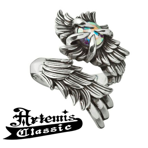アルテミスクラシック ウリエルミスティックリング リング Artemis Classic メンズ レディース フリー シルバー925 ウリエル ミスティッククォーツ クロー 指輪 天使 羽 翼 男性 女性 ブランド プレゼント 人気 彼氏 おしゃれ かっこいい｜アリゼ