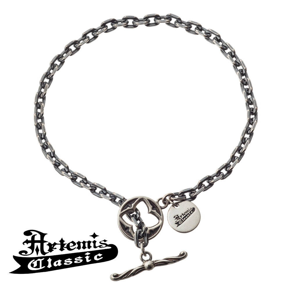 アルテミスクラシック シルバーチェーンTバーブレスレット01 Artemis Classic 2020AW Collection アルテミスクラッシック バングル ブレスレット チェーン Tバー メンズ シルバー925 メンズブレスレット ブレス 腕飾り 男性 Men's Bracelet 男性用 ブランド ストリート｜アリゼ