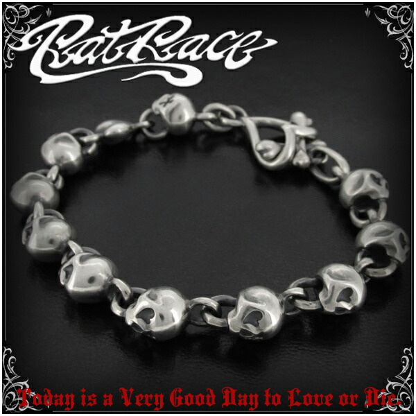 RAT RACE ラットレース r.l.d 約20cm L.K.Cスカル シルバーブレスレット スカル ブレスレット メンズ シルバーアクセサリー シルバーアクセ ブレスレット スカル ドクロ メンズ ガイコツ 骸骨 シルバー レディース 腕輪 r.l.d ラットラブデザイン LKC Love Kiss Cry