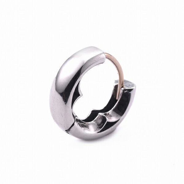 DEAL DESIGN ディールデザイン ファング ロック フープ シルバー ピアス 1P 片耳用 メンズ クール 有名 シルバーアクセ アクセサリー 男性 女性 ユニセックス スタイリッシュ スターリングシルバー シンプル 有名ブランド バイカー 老舗