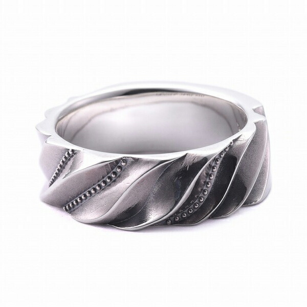 DEAL DESIGN ディールデザイン DRAPE CUT RING 7mm リング 9～23号 指輪 ハード DEAL 記念日 誕生日 有名 バイカー 950 スタイリッシュ メンズリング シルバーリング 息子 メンズ ブランド 幅広 かっこいい 銀｜アリゼ