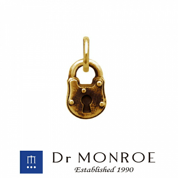Dr MONROE ドクターモンロー K10ロックチャーム 鍵 錠前 南京錠 ブランド 10金 K10 10K イエローゴールド Dr MONROE ドクターモンロー 金 ゴールドアクセサリー ミニマルなデザイン・大人の深みとさり気なさが最高に引き立つアクセ ペンダントトップ ゴールドペンダント｜アリゼ