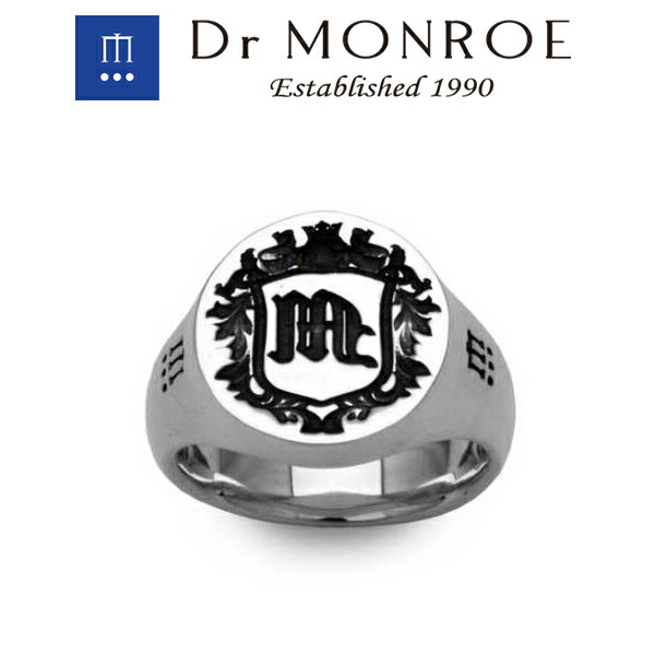 Dr MONROE ドクターモンロー シーリング スタンプ リング スモール 7号～17号 印台 シグネット シルバー シルバーアクセサリー メンズアクセ メンズリング レディースリング ユニセックス ピンキーリング スターリングシルバー イニシャル 英字 数字 刻印 カスタム