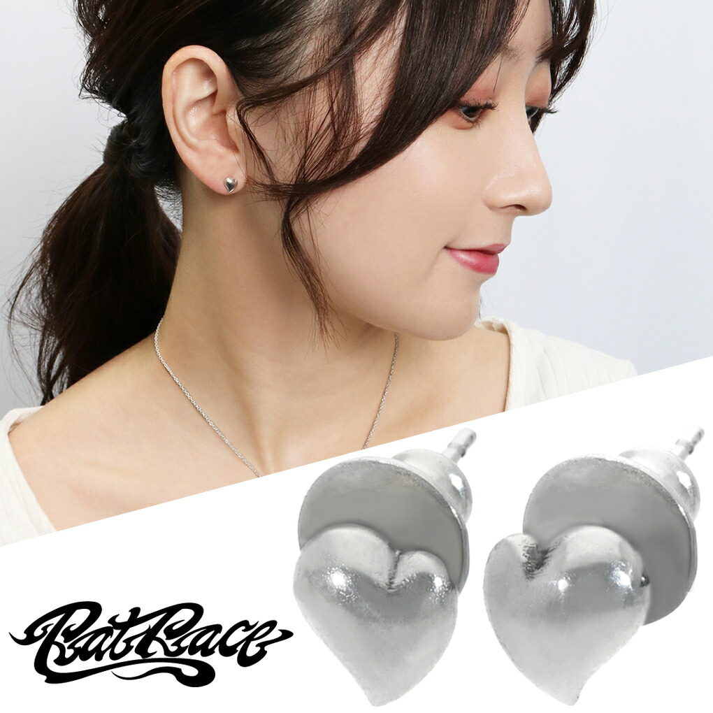 RAT RACE ラットレース R.L.D Bling Heart Pierce ブリングハートピアス シルバー ピアス ハート シルバーピアス 片耳 片耳用 1P スタッドピアス シルバーアクセサリー レディース 女性用 シルバー925 ブランド プレゼント ラットラブデザイン 彼女 人気 かわいい おしゃれ