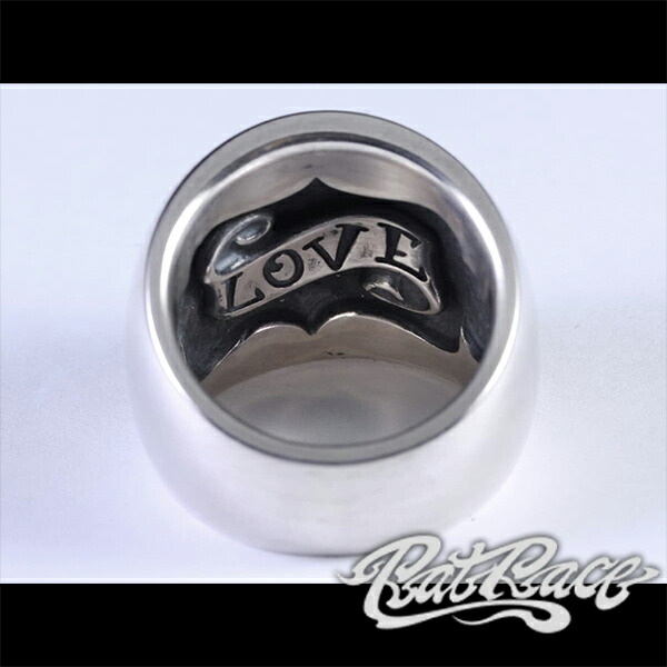 RAT RACE ラットレース R.A.W ドームドリング ワイド LOVE シルバーリング 7～30号 リング 指輪 メンズ シルバーアクセサリー シルバーアクセ リング 指輪 メンズ シンプル ドーム型 シルバーリング Rat Another World ラットアナザーワールド｜アリゼ