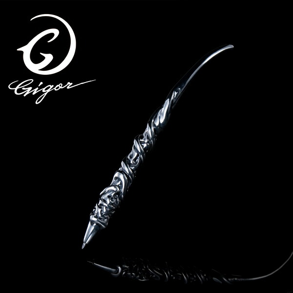 GIGOR ジゴロウ フロルボールペン ADVANCE series アドバンスシリーズ 装飾 彫り 彫刻 曲線 ボールペン ADVANCE series アドバンスシリーズ 装飾 彫り 彫刻 曲線 ボールペン 文房具 筆記用具 オフィス インテリア 事務用品 シルバー925 シルバーアクセサリー 銀 SV925 メンズ|アリゼ
