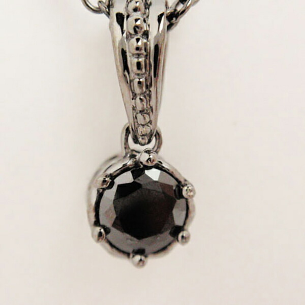 K-SMITH ブラックジルコニア ブラックコーティング ネックレス ジルコニア シルバーアクセサリー シルバー925 シルバーネックレス レディースネックレス クール おしゃれ レディース ジュエリー シルバー925 ギフト 一粒 ペンダント 華やか