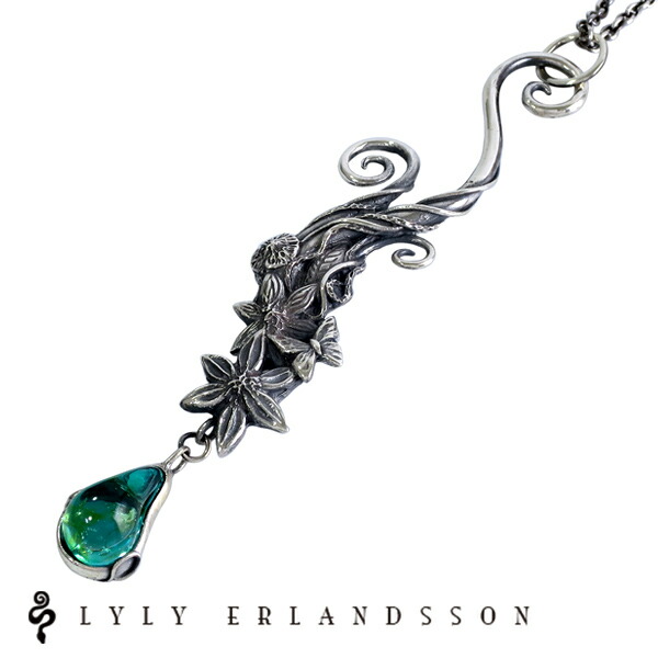 LYLY ERLANDSSON the TEARS Aqua Blue ペンダントトップ チェーンなし リリーエルランドソン ティアーズ ザ・ティアーズ Aqua Blue リリーエルランドソン シルバーペンダントトップ 花 蝶 涙 ドロップ スターリングシルバー 正規取扱店 樹脂 レジン LYLY ERLANDSSON|アリゼ