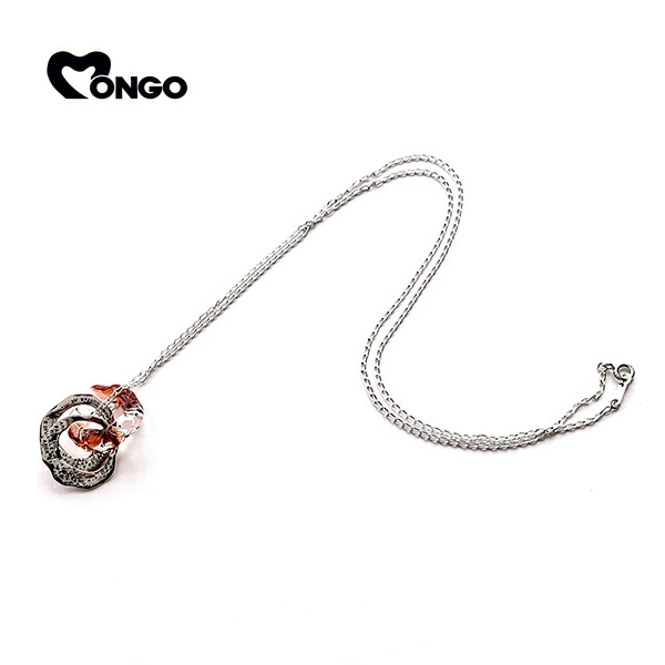 MONGO 三連 メッセージ リング ネックレス チェーン付き シナモン シルバー ペンダント シルバーネックレス プレゼント シルバーアクセサリー 彼女 メンズ 男性 ネックレス シンプル ブランド ペンダント ブランド 銀 MONGO 人気 彼氏