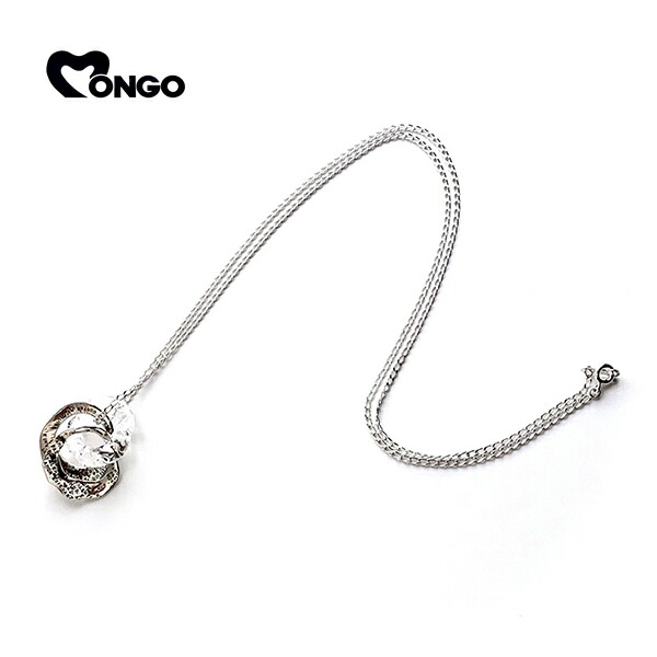 MONGO シルバーネックレス MONGO ハート ネックレス チェーン付き シルバー ペンダント