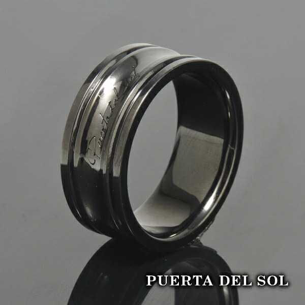 PUERTA DEL SOL チェス 台座 Pedestal ブラック リング(7号～23号) ブラック シルバー950 指輪 銀指輪 レディースリング チタンコーティング 銀指輪 ブラック SV950 アクセサリー 指輪 銀 SV950 ユニセックス
